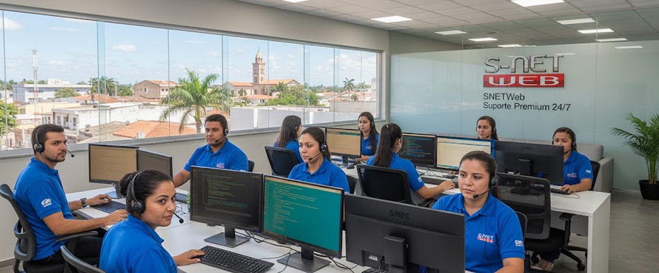 Central de atendimento SNETWEB, suporte premium 24/7